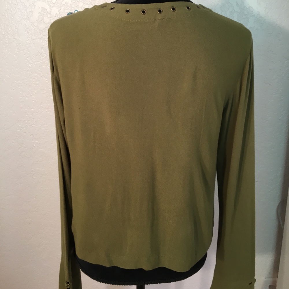Free People Olive Long Sleeve Shirt - Picture 5 of 8